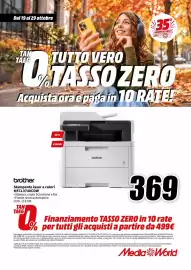 Volantino MediaWorld Pagina 34: Stampante laser a colori MFCL3740CDW €369,00
