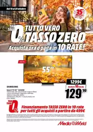 Volantino MediaWorld Pagina 36: Samsung Smart TV 55" 55S90H €1.299,00