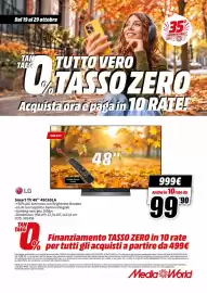 Volantino MediaWorld Pagina 38: LG Smart TV 48" €999,00