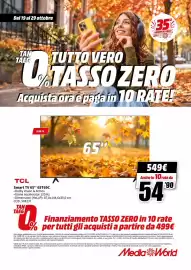 Volantino MediaWorld Pagina 39: TCL Smart TV 65” 65T69C €549,00