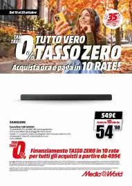 Volantino MediaWorld Pagina 46: Samsung Soundbar HW-QS90H €549,00