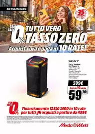 Volantino MediaWorld Pagina 47: Sony Party Speaker ULT Tower 9 €599,00