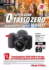 Volantino MediaWorld Pagina 48: Sony Fotocamera Mirrorless €699,00