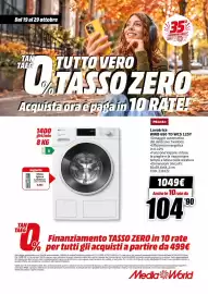 Volantino MediaWorld Pagina 56: Lavatrice Miele €1.049,00