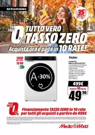 Volantino MediaWorld Pagina 58: Lavatrice Haier €499,00