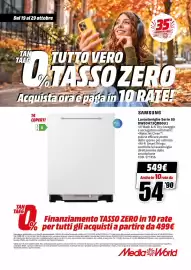 Volantino MediaWorld Pagina 68: Samsung Lavastoviglie Serie 80 €549,00
