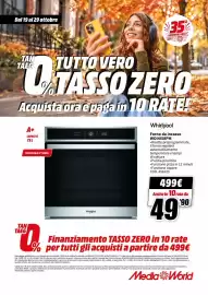 Volantino MediaWorld Pagina 70: Forno da incasso Whirlpool €499,00