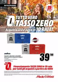 Volantino MediaWorld Pagina 77: Lavazza capsule in alluminio compatibili con le macchine Nespresso Original €39,99
