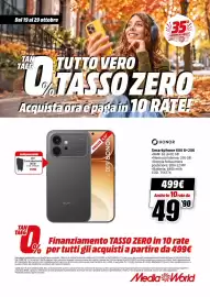 Volantino MediaWorld Pagina 8: Smartphone 600 8+256 €499,00