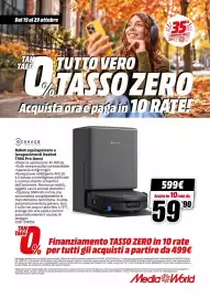 Volantino MediaWorld Pagina 84: Robot aspirapolvere e lavapavimenti Deebot T90S Pro Omni €599,00