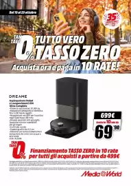 Volantino MediaWorld Pagina 85: DREAME Aspirapolvere Robot e Lavapavimenti X50 Ultra Complete €699,00