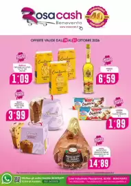 Volantino Rosa Cash Pagina 1: Strega €6,59, Barilla Emiliane all'uovo €1,09
