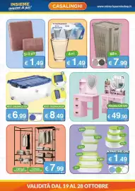 Volantino Mister Risparmio Pagina 6: Bicchieri vetro Fatigati €1,49, Ripiani €7,99