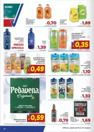 Volantino Vivo Supermercati Pagina 36: Birra Pedavena €0,59, Succo Valfrutta €1,10