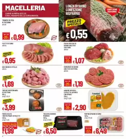 Volantino IperFamila Pagina 6: Filetto di suino all'etto €0,95, Bocconcini di vitello €1,69