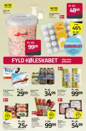 Fleggaard avis Side 46: Kinder Mælkesnitte el. Pingui €29,99, Fiskemandens Sild XXL €34,99