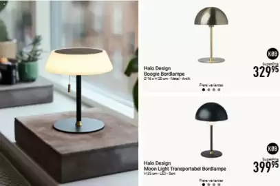Imerco tilbudsavis Side 50: Halo Design Boogie Bordlampe €329,95, Halo Design Moon Light Transportabel Bordlampe €399,95
