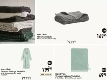 Imerco tilbudsavis Side 62: Marc O'Polo Timeless Melange Vaskeklud €49,95, Marc O'Polo Timeless melange Badekåbe €799,95