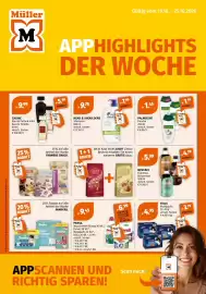 Müller Flugblatt woche 43 Seite 1: Nescafé Espresso Concentrate €1,45, Farmers Snack