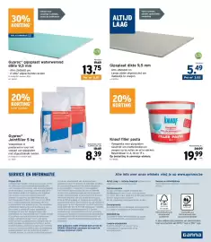 GAMMA folder Pagina 25: Knauf filler pasta €19,99, Gyproc jointfiller €8,39