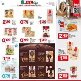 Volantino Sisa Pagina 13: Sisa pasta all'uovo €0,99, SISA Fagiolini Borlotti €0,69