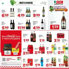 Volantino Sisa Pagina 21: Fina Merlot/Syrah/Perricone €11,99, Fanta/ Sprite Zero €0,99