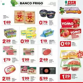 Volantino Sisa Pagina 9: Nestlé mio yogurt cremoso €0,99, Maffei Tortellini Carne/Crudo €1,69