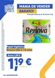 Folheto Casa Cheia Página 15: Papel higiênico Renova Olé €1,19