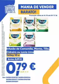 Folheto Casa Cheia Página 26: Infusão de Camomila, Menta, Tília, Cidreira ou Lúcia Lima Tetley 10 u €0,79