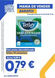 Folheto Casa Cheia Página 28: Chá preto descafeinado Tetley 10 saquetas €0,79