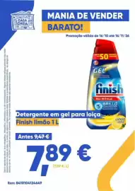 Folheto Casa Cheia Página 4: Detergente em gel para loiça Finish limão €7,89