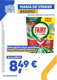 Folheto Casa Cheia Página 5: Detergente loiça pastilhas Fairy Platinum Plus €8,49