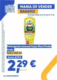 Folheto Casa Cheia Página 7: Detergente manual loiça Maxi Poder limão Fairy €2,29