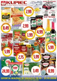 Kupiec gazetka Strona 1: Margaryna w kostce Kasia €2,99, Kapsułki do zmywarki Original Fairy €24,99