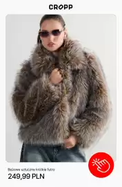 Cropp gazetka tydzień 43 Strona 6: Beżowe sztuczne krótkie futro Cropp €249,99
