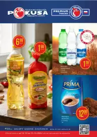 Pokusa gazetka Strona 1: Woda Piwniczanka €1,59, Prima Finezja €12,99