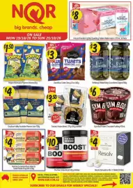 NQR catalogue week 43 Page 1: Goulburn Valley Australian Pears in Juice €4,00, Darrell Lea Twists Chewy Choc €3,00