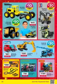 Toyworld catalogue Page 20: Carrera McLaren 5.3m Slot Car Set €199,99, Bruder 1:16 MAN TGA Skip Container Expert Truck €99,99
