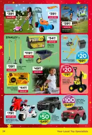 Toyworld catalogue Page 24: Stomp Rocket Ultra Rockets €29,99, Kick A Long Construction Digger Ride On €79,99