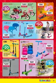Toyworld catalogue Page 25: Buzz Stunt Scooter Neo €129,99, Little Speedster Junior Scooter €69,99