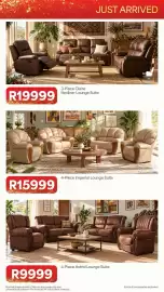 OK Furniture catalogue Page 5: 4-Piece Astrid Lounge Suite €9.999,00, 3-Piece Claire Recliner Lounge Suite €19.999,00