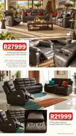 OK Furniture catalogue Page 6: 3-Piece Nova Recliner Lounge Suite with Console €21.999,00