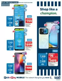 Pick n Pay catalogue Page 11: Hisense T55 €799,00, HTC Wildfire E8 Plus €899,00
