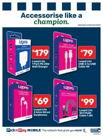 Pick n Pay catalogue Page 13: Loopd Lite 3in1 Multi Cable 1.2M €99,00, Loopd Lite USB-C to USB Cable 1M €79,00