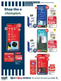 Pick n Pay catalogue Page 8: Hisense U608 €549,00, Hisense Y63 €749,00
