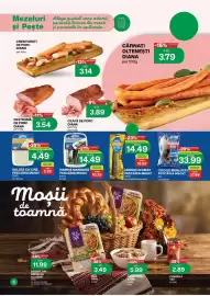 Catalog Diana Supermarket Pagină 4: Pescăria Magic hamsie marinată €14,49, Diana pastramă de porc €3,54