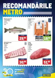 Catalog Metro săptămâna 43 Pagină 1: Pulpă de vită, dezosată €51,99, Păstrăv eviscerat €29,99