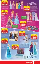 Auchan akciós újság Oldal 13: Jégvarázs baba €4.499,00, DISNEY - OLAF PLÜSSFIGURA €4.999,00