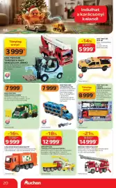 Auchan akciós újság Oldal 20: LENA MERCEDES KUKÁSAUTÓ €9.999,00, BRUDER MAN TEHERAUTÓ EXKAVÁTORRAL €12.999,00