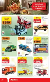 Auchan akciós újság Oldal 20: LENA MERCEDES KUKÁSAUTÓ €9.999,00, BRUDER MAN TEHERAUTÓ EXKAVÁTORRAL €12.999,00